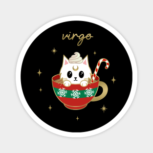 Virgo Holiday Kitty Cat Magnet